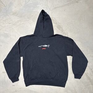 Formula 1 Hoodie Men's SZ L Black Pacsun Pockets Racecar F1 Thick Heavy Racing